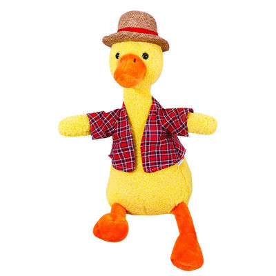 Brinquedos enchidos algodão do luxuoso da corrente chave do patinho dos PP
