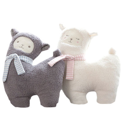 Brinquedo amigável do luxuoso da alpaca do enchimento do algodão do polipropileno da pele 30cm