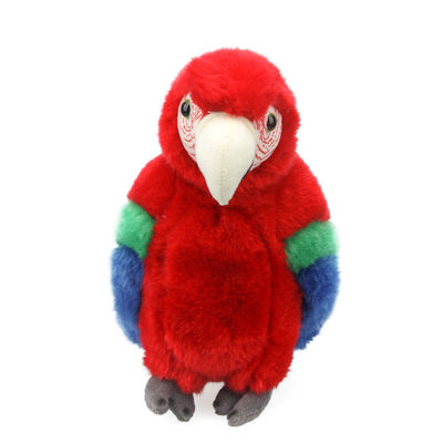 Fibra de poliéster que enche o presente vermelho brilhante do bicho de pelúcia da arara para brinquedos do luxuoso das crianças