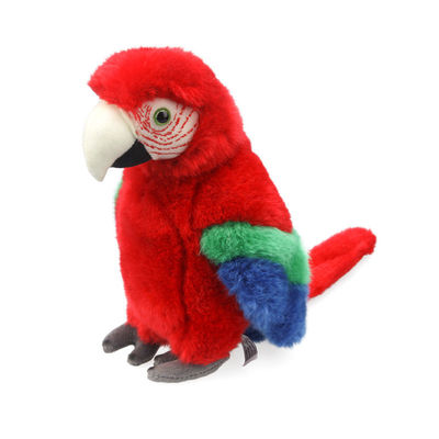 Fibra de poliéster que enche o presente vermelho brilhante do bicho de pelúcia da arara para brinquedos do luxuoso das crianças