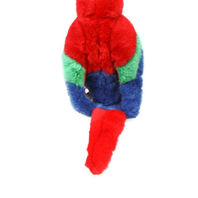 Fibra de poliéster que enche o presente vermelho brilhante do bicho de pelúcia da arara para brinquedos do luxuoso das crianças