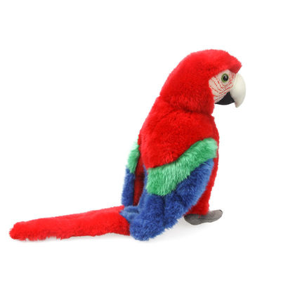 Fibra de poliéster que enche o presente vermelho brilhante do bicho de pelúcia da arara para brinquedos do luxuoso das crianças