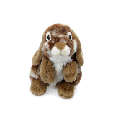 Presente macio da Páscoa de Toy Stuffed Grey Khaki Plush do coelho de uma simulação de 8 polegadas