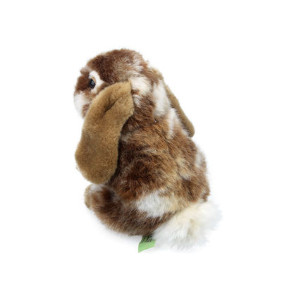 Presente macio da Páscoa de Toy Stuffed Grey Khaki Plush do coelho de uma simulação de 8 polegadas