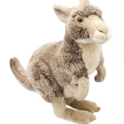 Brinquedo 40cm do luxuoso do canguru da simulação de nenhumas crianças do desvanecimento
