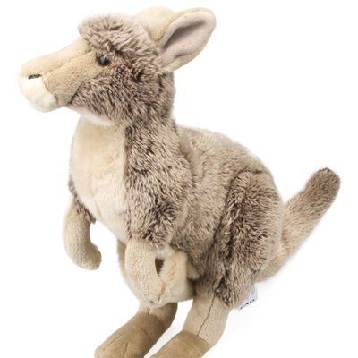 Brinquedo 40cm do luxuoso do canguru da simulação de nenhumas crianças do desvanecimento