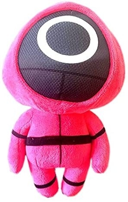 luxuoso cor-de-rosa temático Toy Cotton For Children do jogo do calamar dos soldados de 15cm