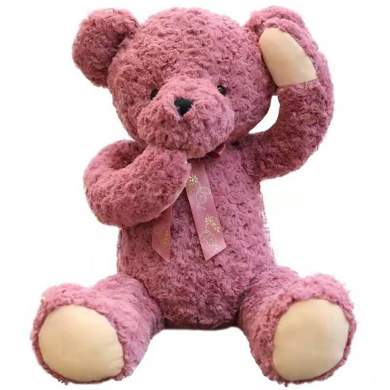 Boneca de pano bonito tímida 85cm de Rose Red Girl Sleep Cuddle Teddy Bear Plush Toys Small