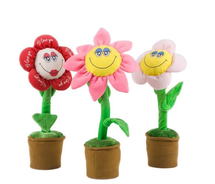 dança de 40cm e luxuoso em pasta do canto flor engraçada Toy Home Decoration Flower