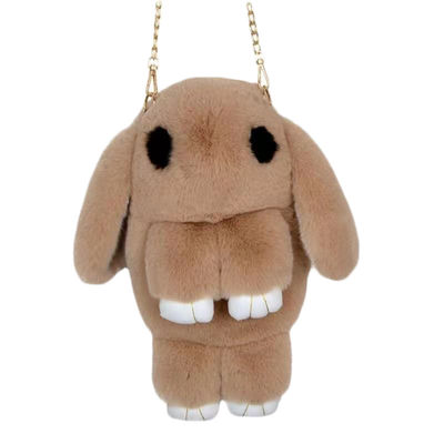 Claro - trouxa lançada marrom Rex Rabbit Bunny Plush Bag do coelho do luxuoso