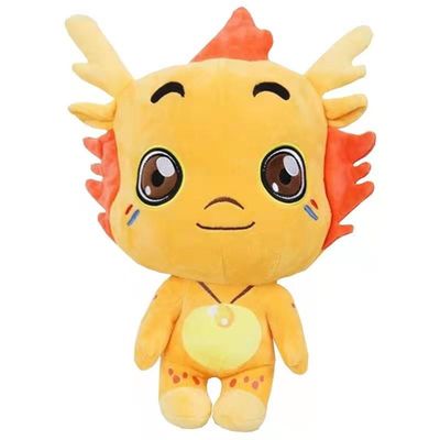 600g 35cm amarelos poucos brinquedos macios de Dragon Plush Doll Animation Dragon