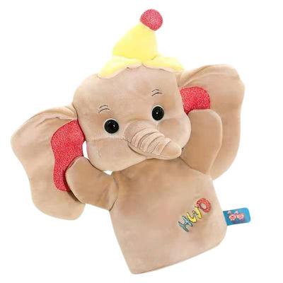 Os brinquedos do luxuoso do fantoche de mão do luxuoso da boneca de luva do elefante acalmam o bebê para dormir